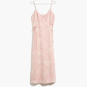 Madewell (Re)sourced Crepe Cami Wrap Dress in Pindot Blooms